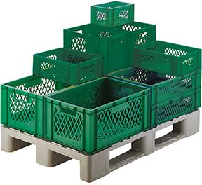 Stapeltransportkasten 200x100x120 mm grün W/B d