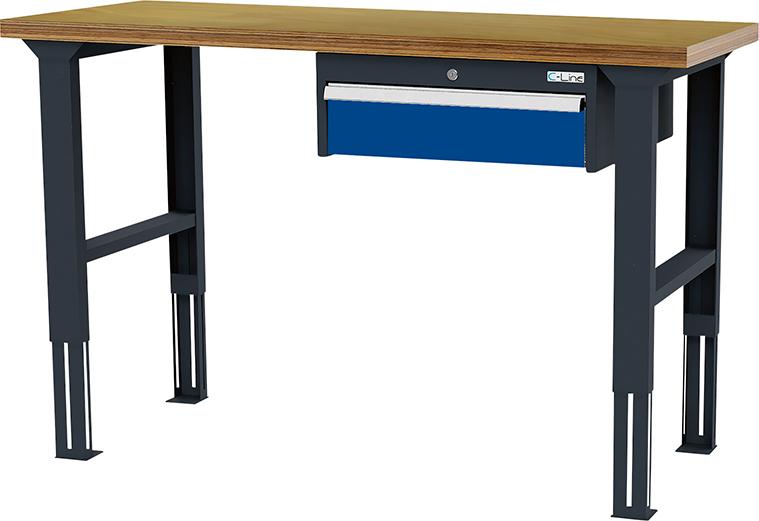 Arbeitstisch B1500mm HV 1 Schbl. 7016/5010 Forum
