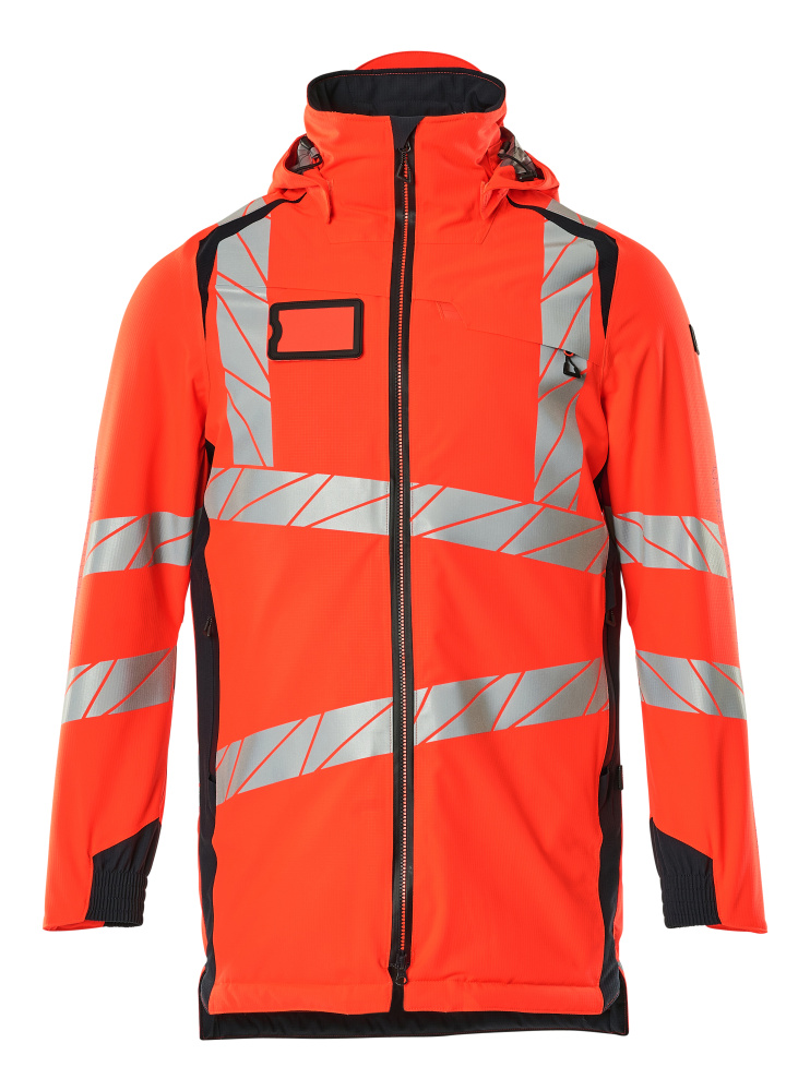 Parka CLIMASCOT®-Futter,geringes Gewicht Parka Größe 2XL, Hi-vis rot/schwarzblau