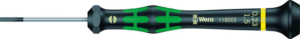 Elektronik- Schraubendreher Schlitz 1,5x0,23x40mm Wera