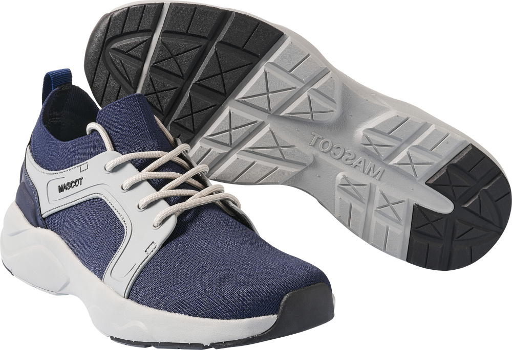Sneakers mit Schnürsenkeln Arbeitsschuhwerk 01 Berufsschuh Größe 39, marine/hellgrau
