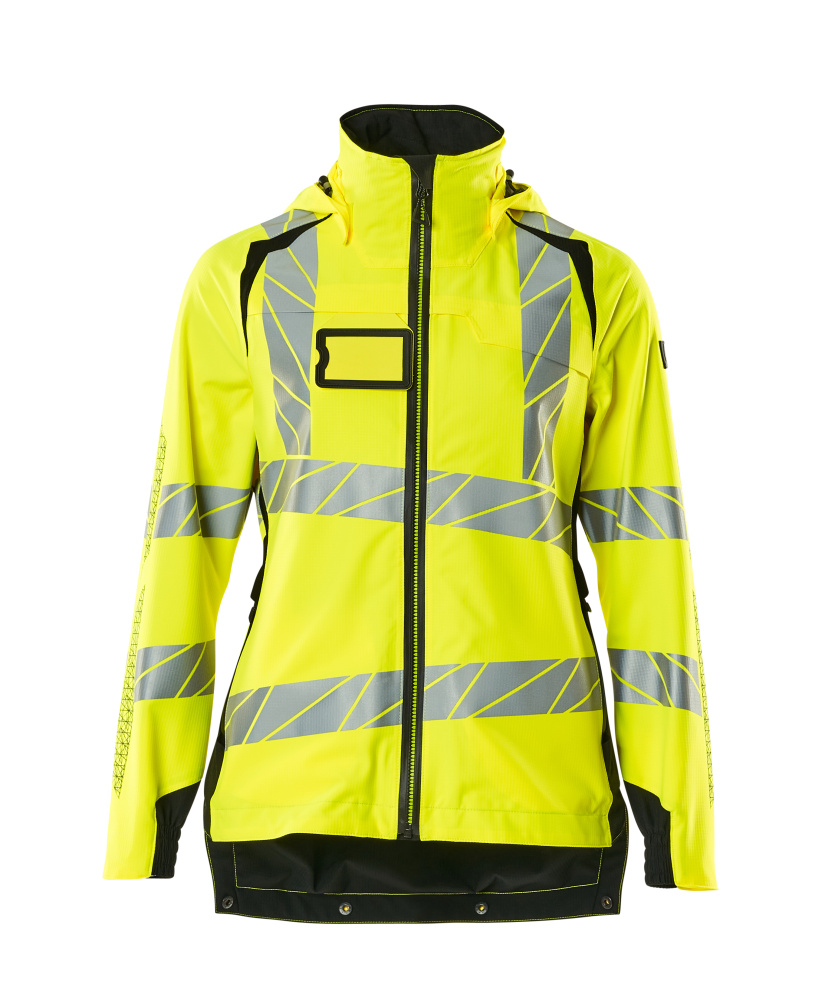 Hard Shell Jacke, Damen, leichtem Futter Jacke Größe 2XL, hi-vis gelb/schwarz