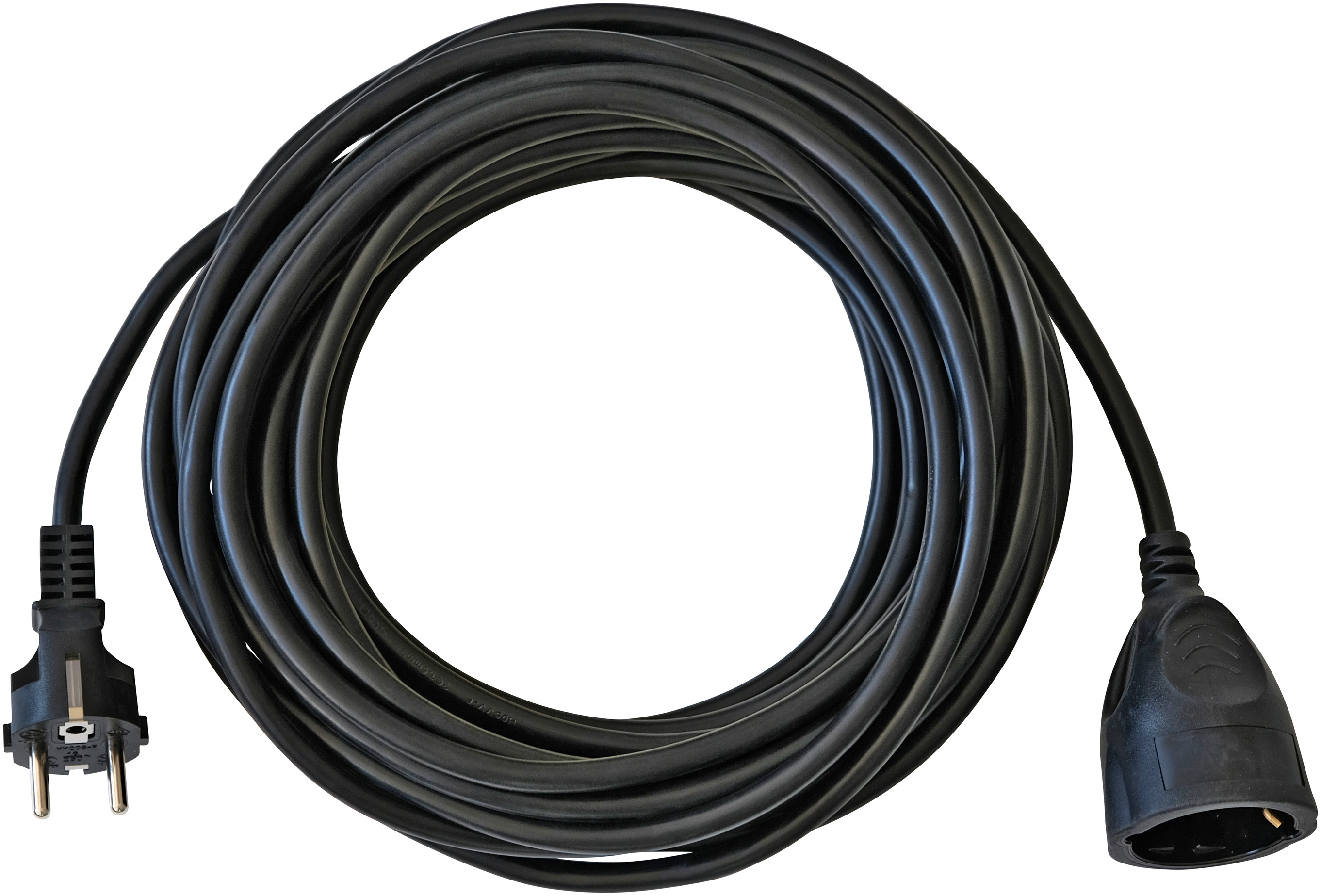 Kunststoff-Verlängerung Schwarz 10m H05VV-F 3G1,5