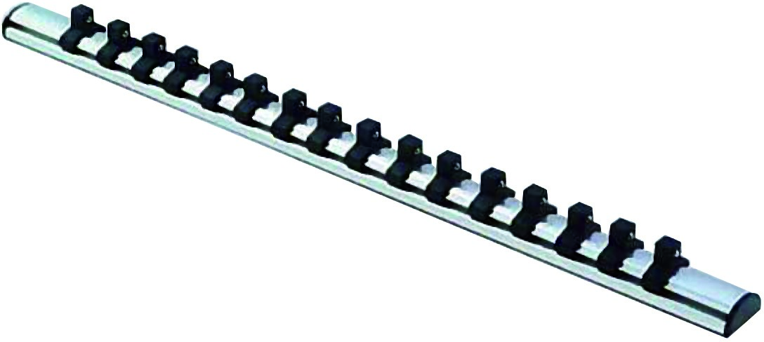 1/2" Stecknuss-Schiene, magnetisch, 14 Clips L=300mm