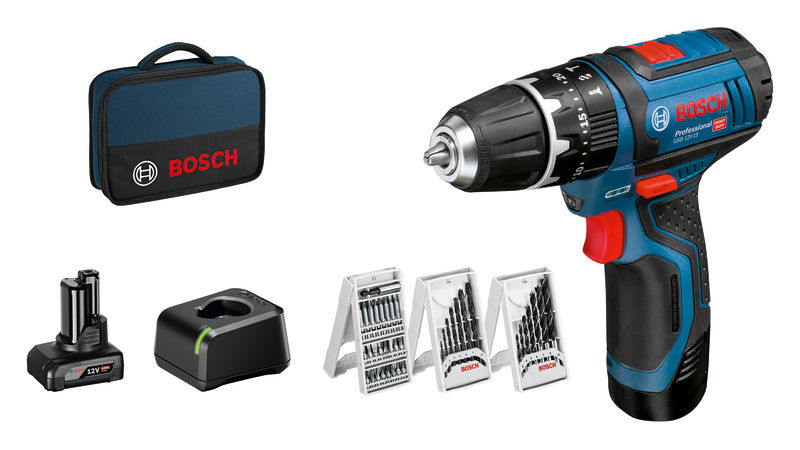 Akku-Schlagbohrschrauber GSB 12V-15, 1 x Akku GBA 12V 4.0Ah