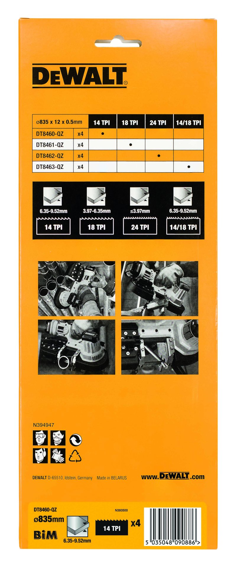 Bandsaegebl 835x12x0,5mm 1,8mm 4Stk