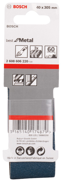 Schleifband-Set X450, Expert for Metal, 3-teilig, 40 x 305 mm, 60
