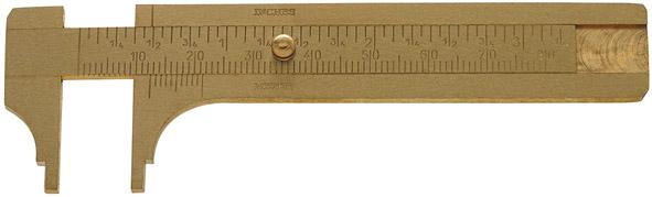 Knopfmaß Messing abgesetzt 100mm FORTIS