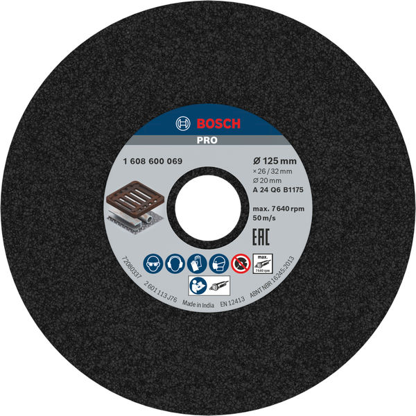 PRO Metal Schleifscheibe, 125 x 26 x 20 mm, G24