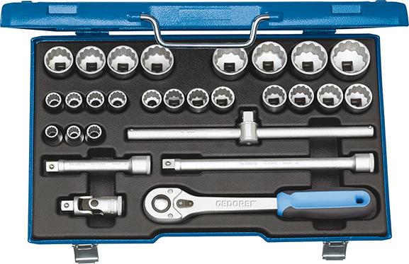 Steckschlüssel-Garnitur 1/2" D19VMU-10 28-teilig Gedore