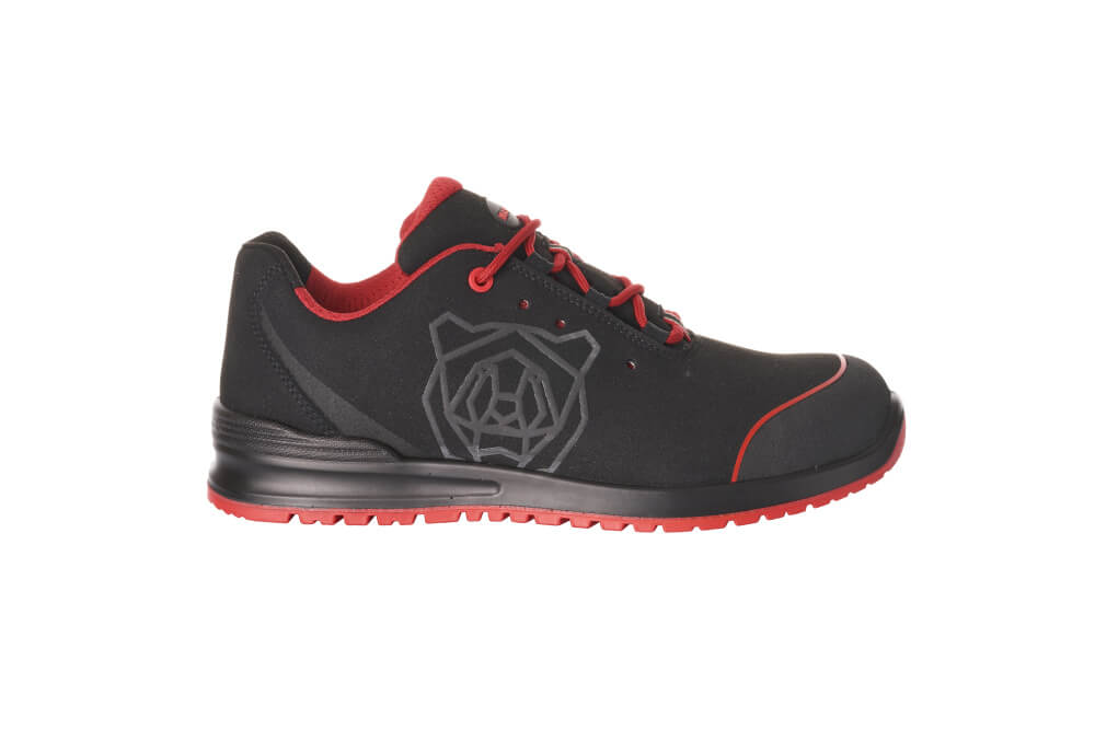 Sicherheitshalbschuh S1P m. Schnürsenkel Sicherheitshalbschuh S1P Sicherheitsschuhe Größe 35, schwarz/rot