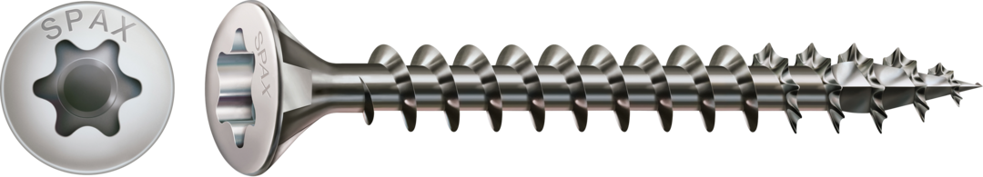ABC Spax T-STAR plus Schraube A2 Linsensenkkopf, I-Stern 4,0 x 40/35 mit CUT-Spitze, Volllgewinde, Kopf-⌀ = 8