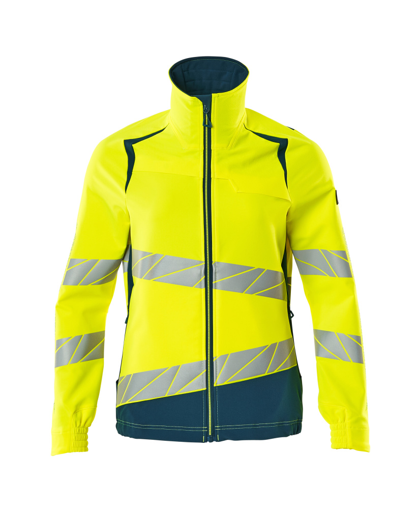 Jacke, Damen, ULTIMATE STRETCH Arbeitsjacke Größe 2XL, hi-vis gelb/dunkelpetroleum
