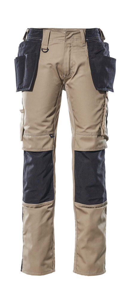 Hose mit Hängetaschen, geringes Gewicht Hose Größe 76C46, hellkhaki/schwarz