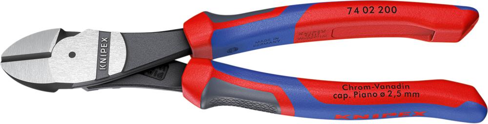 Kraft-Seitenschneider poliert mit Mehrkomponenten-Griffen 180mm KNIPEX