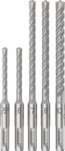 PRO SDS plus-5X Hammerbohrer-Set, 5.5/6/7/8/10 mm, 5-tlg.