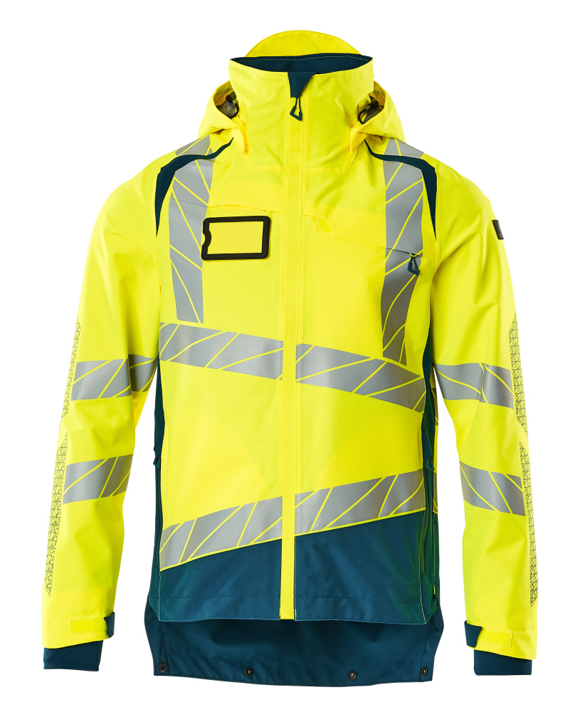 Hard Shell Jacke mit leichtem Futter Jacke Größe 2XL, hi-vis gelb/dunkelpetroleum