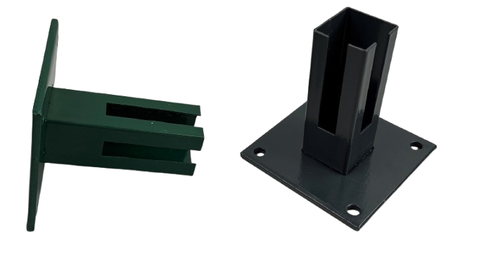 Montagefuß grün zum Aufdübeln, 60x60 mm