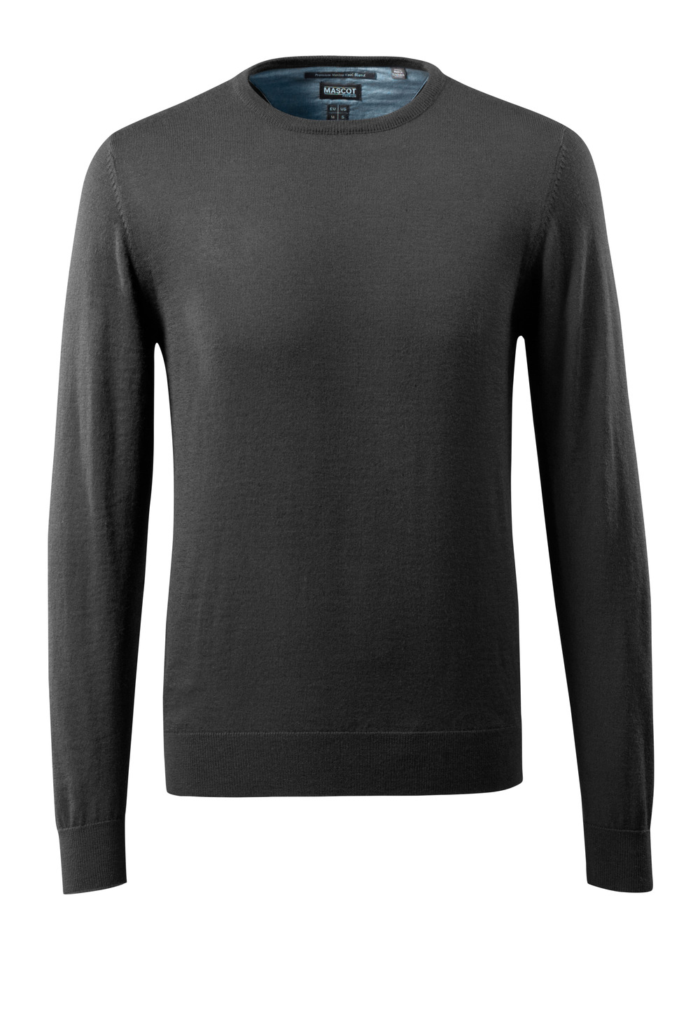 Strickpullover runder Halsausschnitt Strickpullover Größe 2XL, schwarz