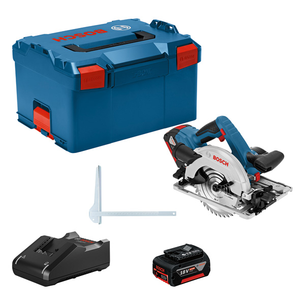 Akku-Kreissäge GKS 18V-57 G, 2 x Akku GBA 18V 4.0Ah in L-BOXX