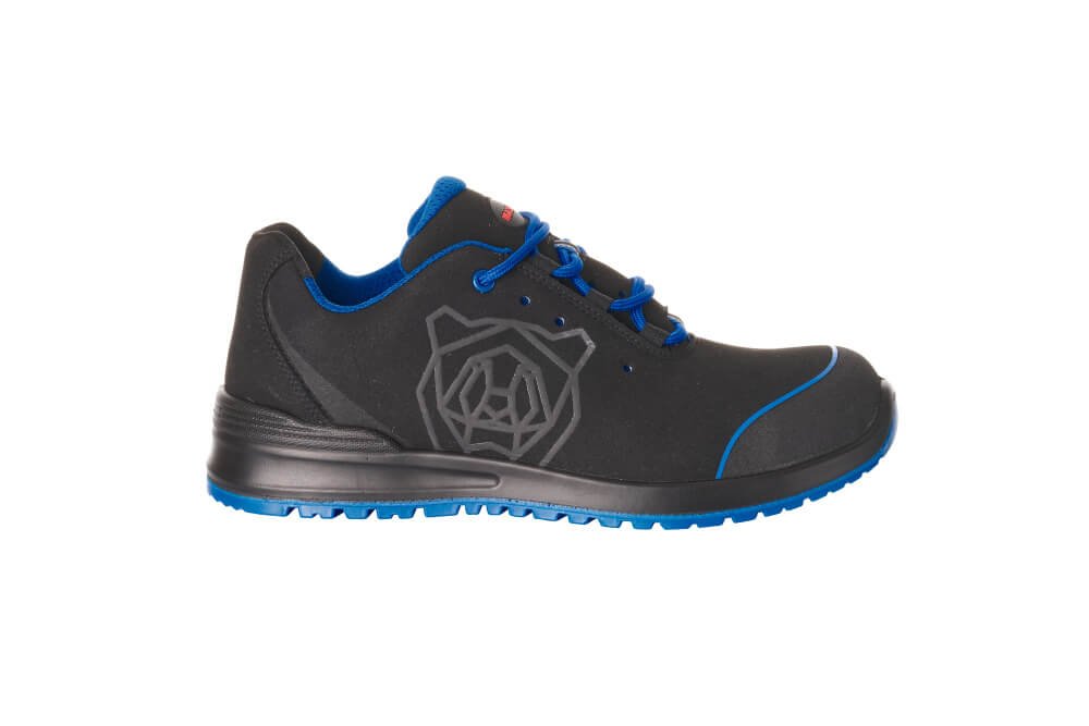 Sicherheitshalbschuh S1P m. Schnürsenkel Sicherheitshalbschuh S1P Sicherheitsschuhe Größe 35, schwarz/kornblau