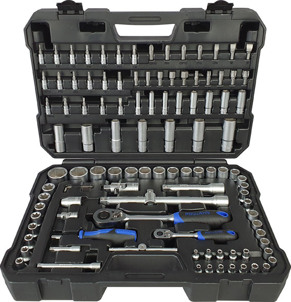 1/4"+1/2" Steckschluessel Satz 108tlg proficraft, 48 Zahn Knarren