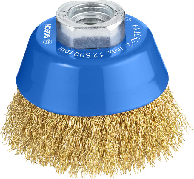 PRO Metal clean Topfbürste, 70 x 0,30 mm, Gewinde, vermessingt